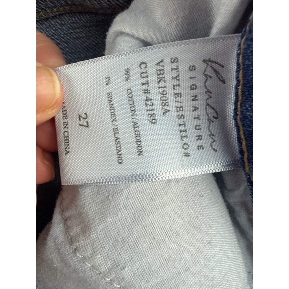 KanCan Signature Baggy Fit Distressed High Rise Jeans Medium Wash VBK1908A 27 - Picture 6 of 8